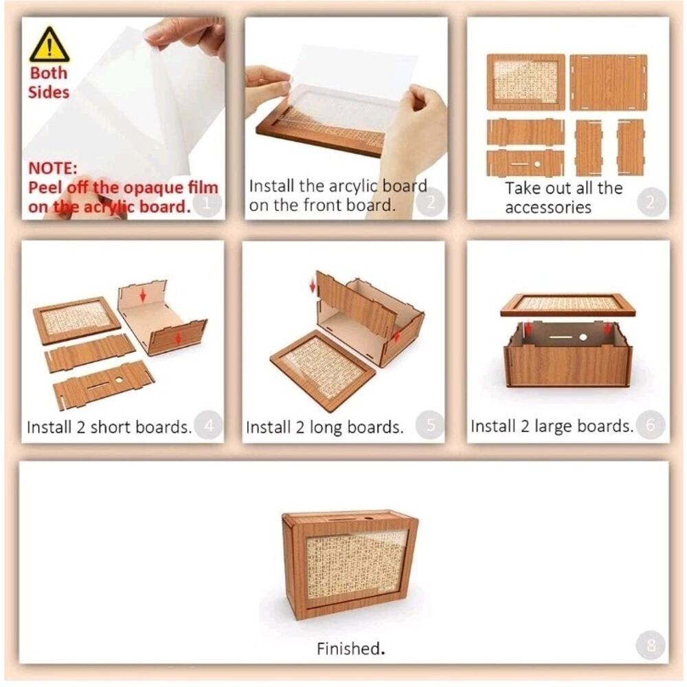 Piggy Bank for Adults Kids Wooden Money Bank Cash Vault Money Saving Box s1 - Picture 5 of 8